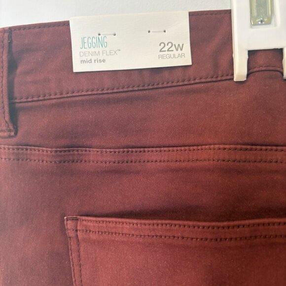 Maurices denim flex jeggings mid rise Size 22W Brown NWT - Picture 7 of 8